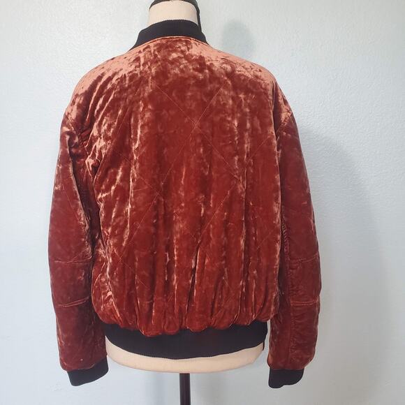 Collection B New York Velour Bomber Quilted Jacket - Size S - Picture 3 of 9